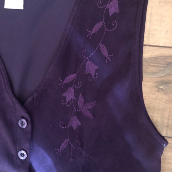 Intake Mary McFadden Purple faux suede Dress - Picture 2 of 3